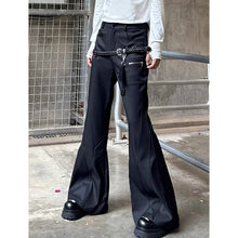 Load image into Gallery viewer, Deconstructed Draped Braided Belted Flared Pants
