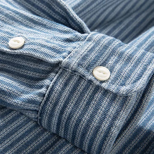 Casual Retro Loose Vertical Striped Shirt