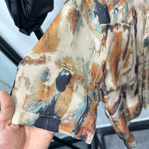 Vintage Distressed Loose Lapel Shirt