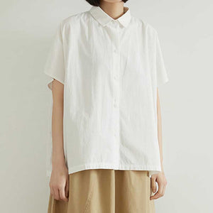 Back Slit Short Sleeve Shirt