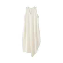 Load image into Gallery viewer, Women's Deep V Neck Asymmetric Curved Balloon Dress
