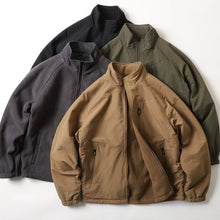 Load image into Gallery viewer, Japanese Reversible Work Jacket Windproof Waterproof Stand Collar Fleece Lined Warm Sherpa Coat
