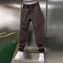Load image into Gallery viewer, Slightly Tapered Loose Drape Elastic Waist Trousers
