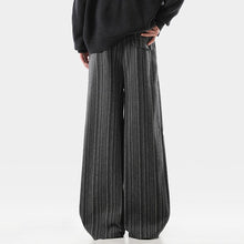 Load image into Gallery viewer, American Loose Striped Wide-leg Tweed Pants
