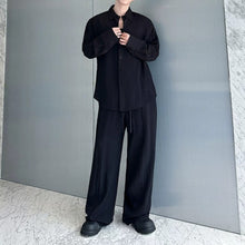 Load image into Gallery viewer, Cotton-Linen Long-Sleeve Shirt Wide-Leg Pant Casual Two-piece Set
