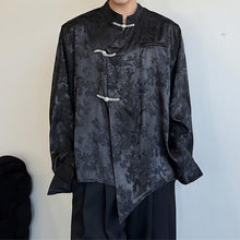 Load image into Gallery viewer, Jacquard Stand Collar Long Sleeve Shirt
