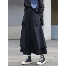 Load image into Gallery viewer, Dark layered pocket skirt
