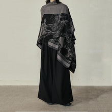 Load image into Gallery viewer, Slit Reversible Knitted Shawl Cape
