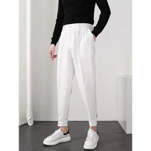 Load image into Gallery viewer, Slim-Fit Tapered Dress Trousers with Fluid Drape
