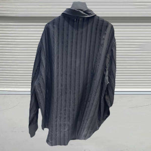 Striped Textured Loose Long-sleeved Shirt