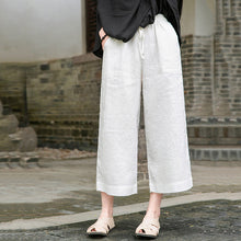 Load image into Gallery viewer, Drawstring Linen Thin Wide-Leg Pants
