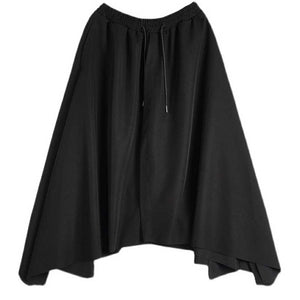 Drape Solid Color Irregular Culottes