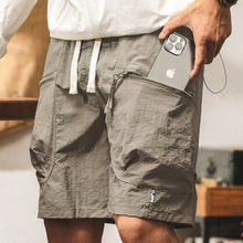 Load image into Gallery viewer, Khaki Gorpcore Cooling Ice Silk Lightweight Cargo Shorts
