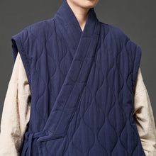 Load image into Gallery viewer, Japanese Zen Cross-collar Quilted Vest
