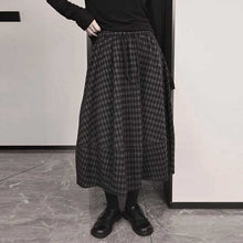 Load image into Gallery viewer, Women's Plaid Drawstring Midi Skirt
