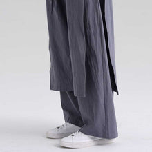 Load image into Gallery viewer, Retro Fake Two-piece Cotton And Linen Loose Skirt Pants
