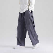Load image into Gallery viewer, Retro Fake Two-piece Cotton And Linen Loose Skirt Pants

