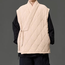 Load image into Gallery viewer, Japanese Zen Cross-collar Quilted Vest
