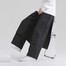 Load image into Gallery viewer, Retro Fake Two-piece Cotton And Linen Loose Skirt Pants
