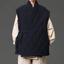 Load image into Gallery viewer, Japanese Zen Cross-collar Quilted Vest
