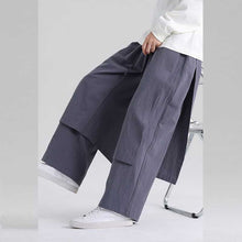Load image into Gallery viewer, Retro Fake Two-piece Cotton And Linen Loose Skirt Pants
