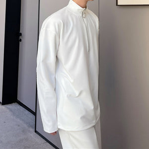 Half-zip Stand-up Collar Shirt