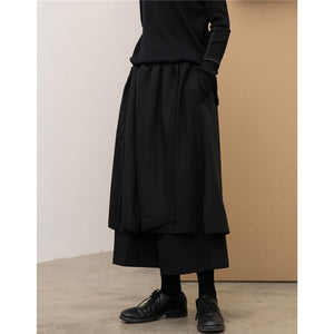 Irregular Multi-layer Cropped Hakama