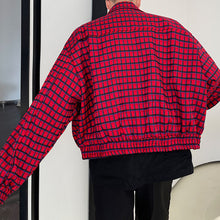Load image into Gallery viewer, Red Plaid Casual Jacket
