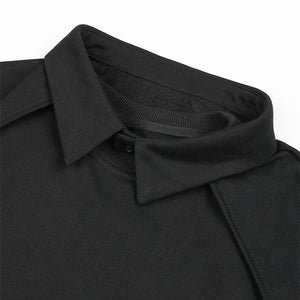 Simple Long Sleeve Pullover POLO Shirt