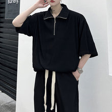 Load image into Gallery viewer, Solid Color Short Sleeve T-Shirt Pants Set
