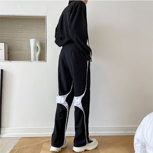 Contrasting Functional Casual Pants