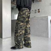 Load image into Gallery viewer, American Retro Wide Leg Camo Pants
