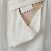 Load image into Gallery viewer, Solid Color Stand Collar Cutout Long Sleeve Shirt
