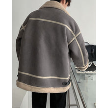 Load image into Gallery viewer, Winter Stitching Thickened Loose Coat
