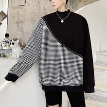 Load image into Gallery viewer, Plaid Stitching Irregular Sweatshirt
