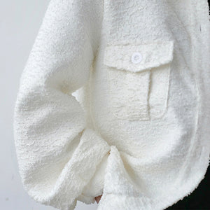 Jacquard Single-Breasted Lapel Jacket