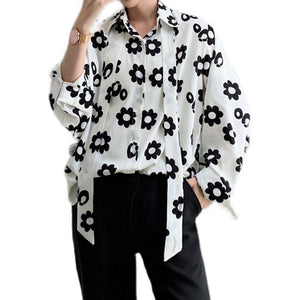 Flower Print Loose Shirt