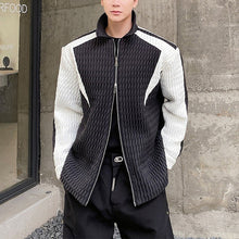 Load image into Gallery viewer, Three-Die Crinkle Textured Contrast Lapel Jacket
