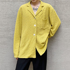 Yellow Textured Long Sleeve Shirt