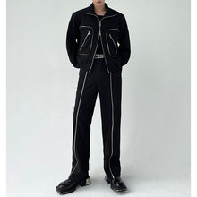 Load image into Gallery viewer, Turtleneck Double Zip Pocket Jacket
