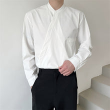 Load image into Gallery viewer, Diagonal Placket Simple Long Sleeve Shirt
