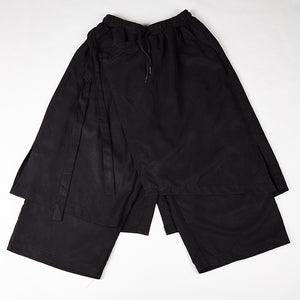 Black Loose Cropped Culottes