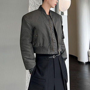 Single-breasted Cropped Jacket