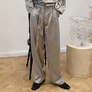 Silky Satin Shirt Trousers