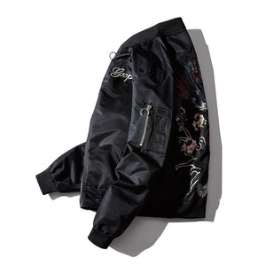Fight Embroidered Bomber Jacket