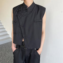 Load image into Gallery viewer, Vintage Stand Collar Buckle Sleeveless Vest
