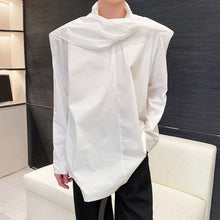 Load image into Gallery viewer, Ribbon Scarf V-Neck Pullover Shirt
