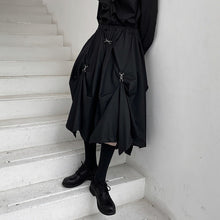 Load image into Gallery viewer, Hoop Hook Decorative Culottes Hakama Pants
