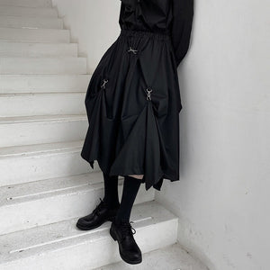 Hoop Hook Decorative Culottes Hakama Pants