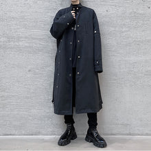 Load image into Gallery viewer, Loose Stand Collar Long Over Knee Windbreaker
